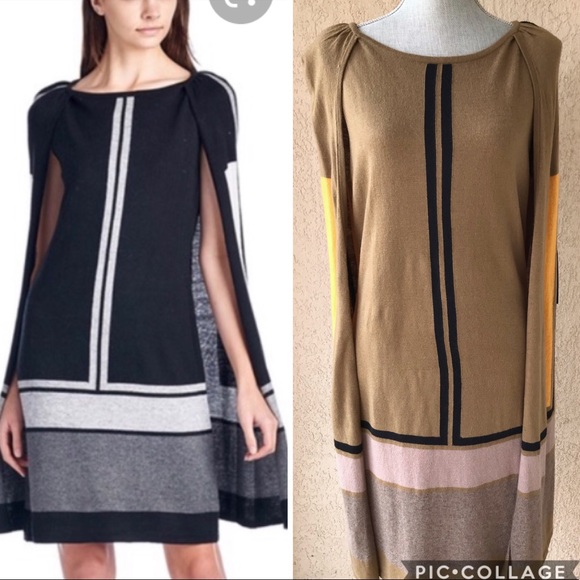 cape sweater dress